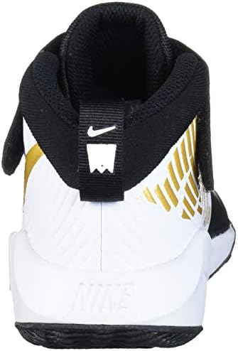 Nike Unisex-dečiji tim Hustle D 9 Predškolska košarkaška cipela, crno / metalik zlatno-Bijela, 13C obična