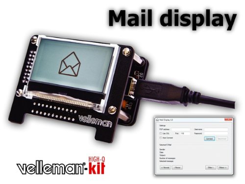 VELLEMAN K8101 USB Ploča za poruke, 1 razred do 12 razreda, visina 3,05 , 1,5 široka, 2,4 dužina