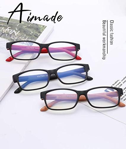 Aimade 5-paketi za čitanje naočala Plavo blokiranje svjetla, proljetni čitači šarke za žene Muškarci Ray Tint Anti blještavi UV digitalni Eyestrain