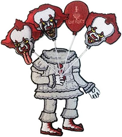 Grozan klown bez glave sa buketom glave klovna balona Horror Movie Parody - glačalo na vezenom patch aplikaciju