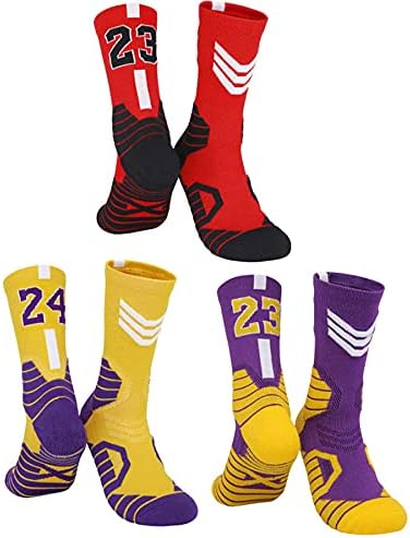 Bingfone 3 pari košarkaške čarape, kompresijske čarape, atletske čarape, sportske čarape za muškarce