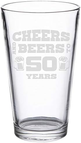 NeeNoNex Cheers and Beers to 50 Years Beer Pint - poklon za 50. rođendan - 50. godišnjica