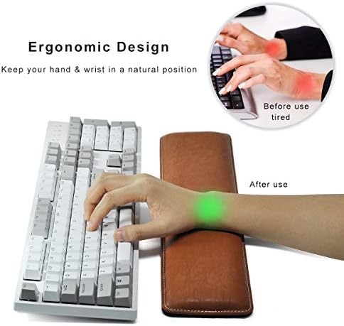 Rukovska tastatura Odmor, PU kožna tastatura Podrška za milovanje, ergonomska memorijska pjena,