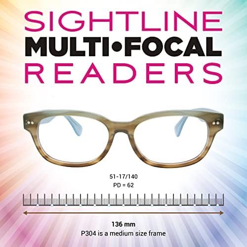 Znamenitosti P304 Medium Fit Multifokus progresivne naočale za čitanje napajanja