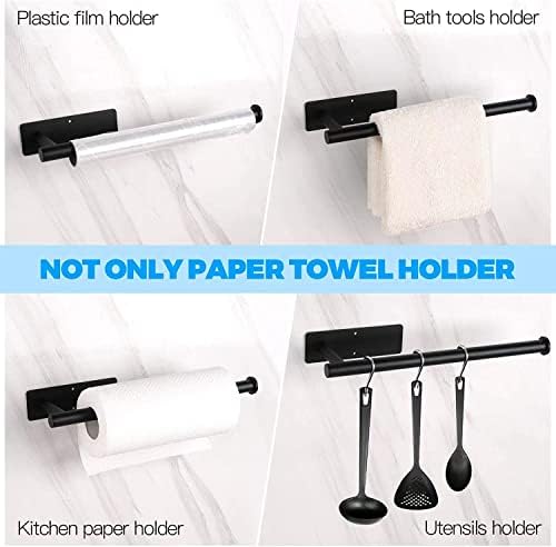 Fuzofuiz držač papirnih ručnika ispod ormarića, samoljepljivi štap ili zidni držač rolni papirnih ručnika