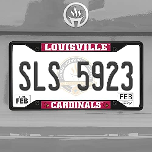FanMats 31260 Louisville Cardinals Metal Licencne ploče Frame crni finiš