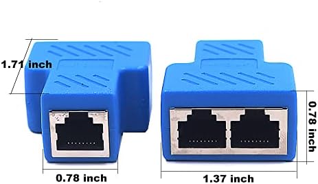 Kewrok 1 pari RJ45 Ethernet razdjelnik, 1 do 2 RJ45 Splitter, 1 luka ženska do 2 porta Ženska mreža LAN kabelske