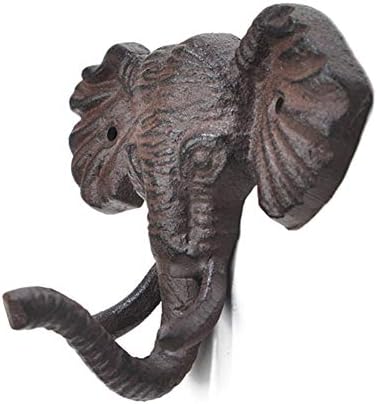 Geenit antikvud reprodukcijsko gvozdeno glava slonova glava Jednostruki ručni vješalica u obliku kaputa