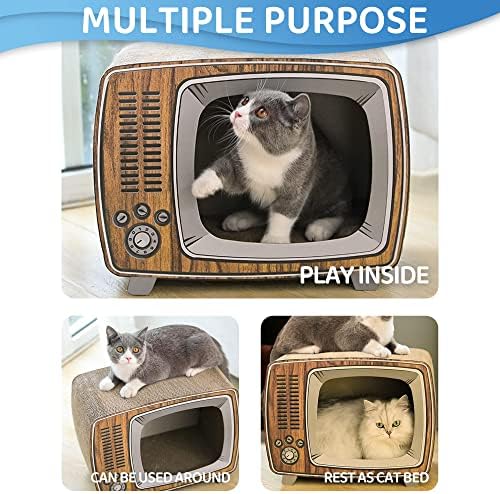 JEMA TV mačka Scratcher Cardboard Lounge Cat House, mačka ogrebotina pad Bed, ogrebotina, igrati,
