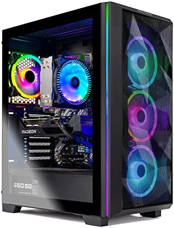 Skytech Chronos Gaming PC Desktop – AMD Ryzen 5 5600X 3.7 GHz, NVIDIA RTX 4070 Ti, 1TB NVME SSD, 16GB DDR4 RAM 3200, 750w Gold PSU, 11ac Wi-Fi, Windows 11 Home 64-bit
