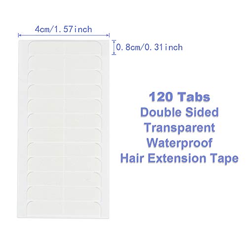120 komada traka za ekstenzije kose, 4 cm x 0,8 cm dvostrana zamjenska traka za traku u ekstenzijama za kosu