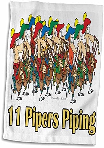 3D Rose Eleven Pipers Pipers Pipers Ručni / Sportski ručnik, 15 x 22
