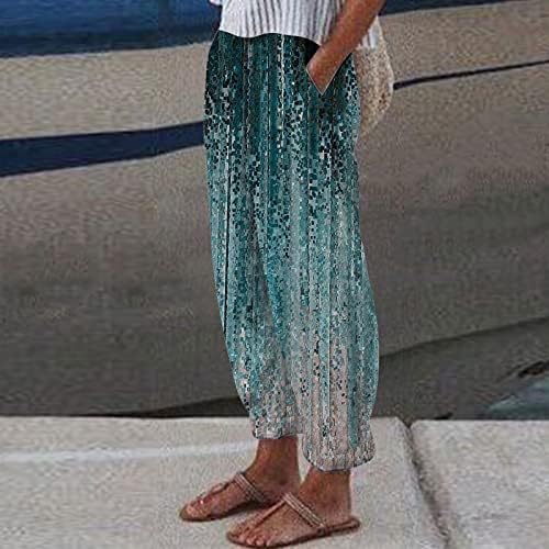 Miashui pantalone ženske ravne noge ženske modne štampane Casual pantalone pantalone pantalone pantalone žene