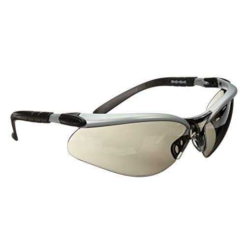 3m BX zaštitne naočare, 20 par, ANSI Z87, srebrni / crni okvir, siva sočiva protiv magle protiv ogrebotina, podesive dužine Slepoočnica i ugao sočiva