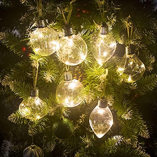Fgysft Božić kugle Ornament-5-Pack Led svjetla Božić Ball ukrasi Shatterproof, Luminescent Božić ukrasi