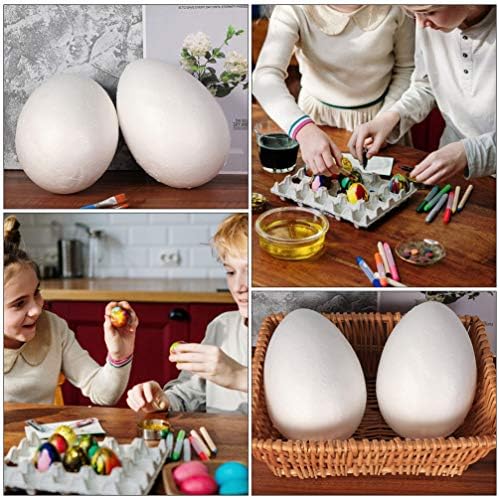 Best sportske kuglice ukras jaje Eash Egg 3pcs bijeli zanat pjena jaja polistiren pjena jaje za DIY CRAFT Art Still 15cm Viseće jaječke kuglice od jaja
