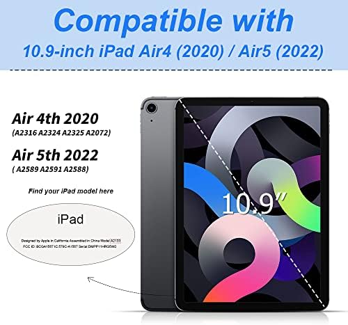 Kenke magnetska futrola za iPad Air 5. generaciju 2022, iPad Air 4. Gen 2020, rotirajuća odvojiva futrola,