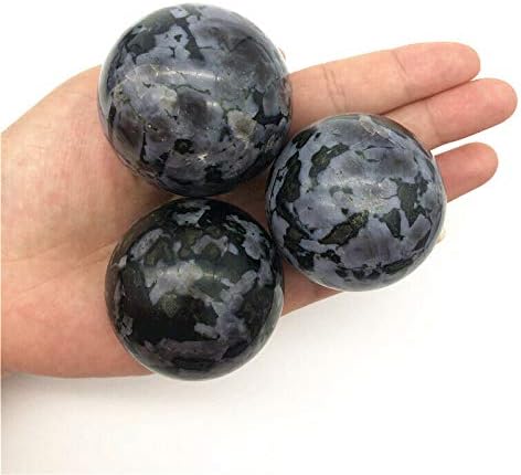 Binnanfang AC216 1pc Natural Gabbro Ball Black Quartic Crystal Sfehe Kuglice Mineralno ozdravljenje Poklon