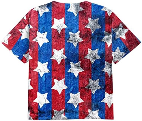 Ruiruilico muške patriotske majice 4. jula 2023. ljetni kratki rukav vrhovi udobnog labavog