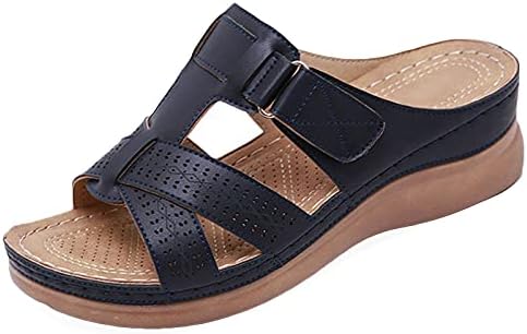 Sandale za žene Ljetni izdubljeni klizanje na platformi Roman Cipes Udobni luk potporni klin Sandal masaža