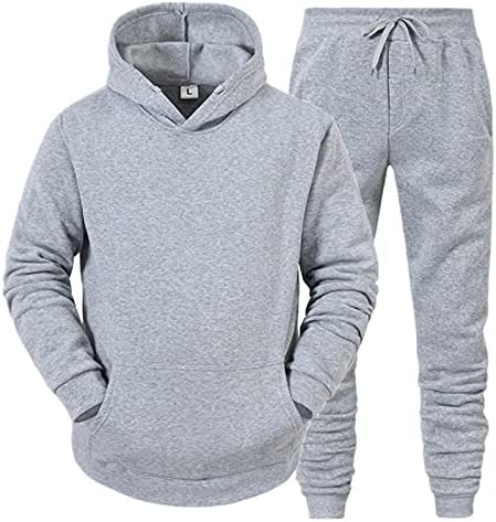 Sopzxclim trenerke za muškarce 2 komada atletske odjeće pulover hlače postavljaju lagana sportska odjeća za