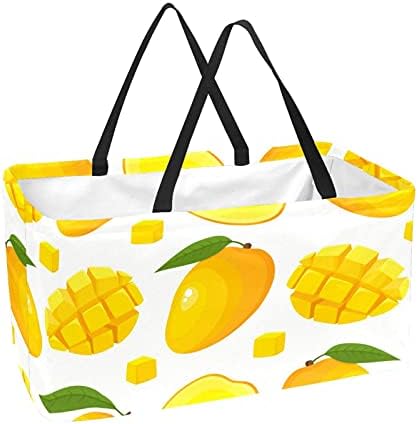 Mango Fruit Ljetna Žuta Torba Za Višekratnu Upotrebu Sklopiva Komunalna Torba Sklopiva Korpa Za
