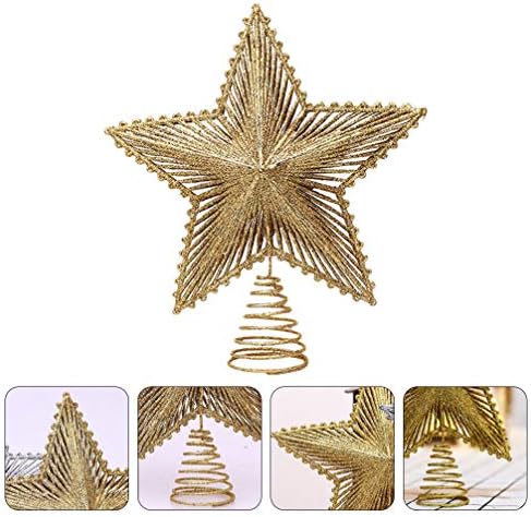 Bestoyard Star Decor Christmas Tree Star Topper Glitter Tree- Xmas Tree Privjesak Dekoracija Božićna zabava