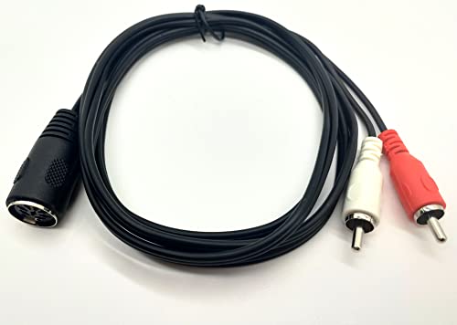 Qaoquda din 8 pin do kabela RCA, 8-pinski DIN ženski do 2 RCA muški audio adapter za elektrofonski bang
