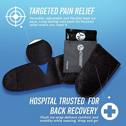 ActiveWrap Back Ice Pack Wrap with višekratna vruća & amp; hladna pakovanja - terapija ledom za išijas Nerve-mala