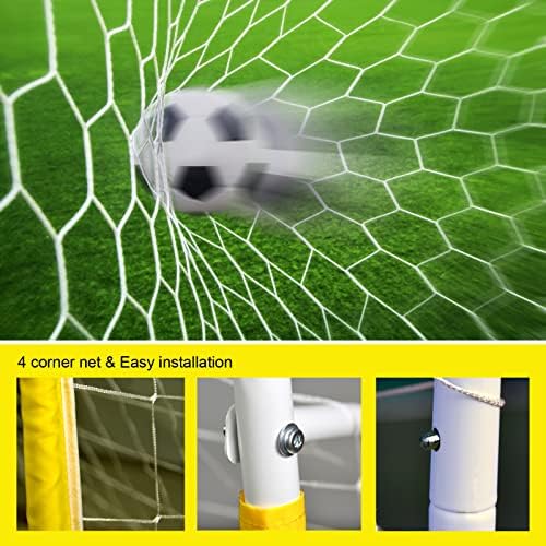 Anivia 4' x 6 ' metalni okvir nogometni golovi za dvorište s mrežom, dječji nogometni gol, sklopivi prijenosni
