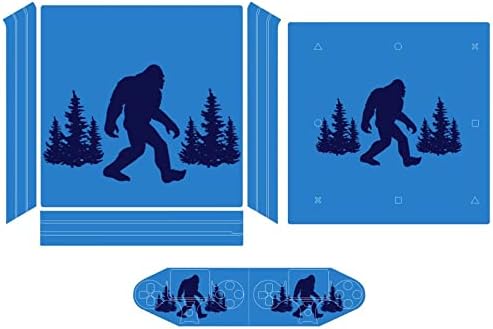 Smiješna plava Bigfoot PVC ljepljiva naljepnica naljepnica za zaštitu kože za PS4 Pro / PS4 Slim