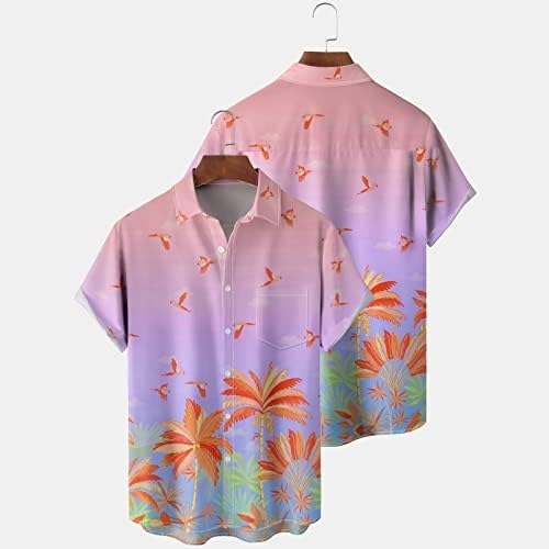 2023 Novi cvijet majica s kratkim rukavima Muška ljetna plaža u obliku ležerne lijene košulje dugih