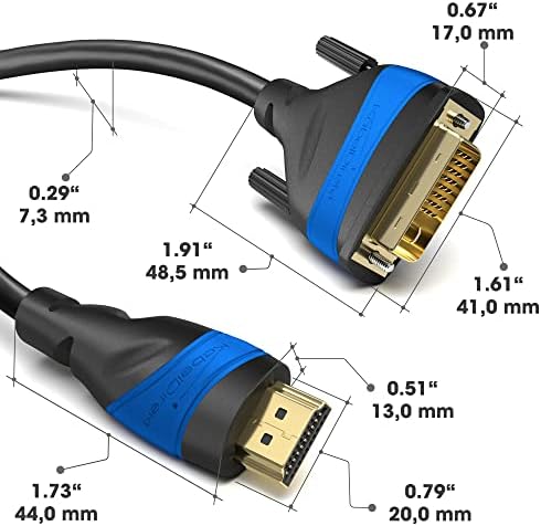 HDMI DVI adapter kabel sa A.I.S. Zaštita smetnji signal - 25ft od strane canetira