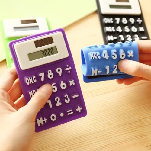 Ruluti kalkulator magnetnih naljepnica za frižider Silikonski sklopivi kalkulator od 8 cifara sa čitljivim brojevima ekrana