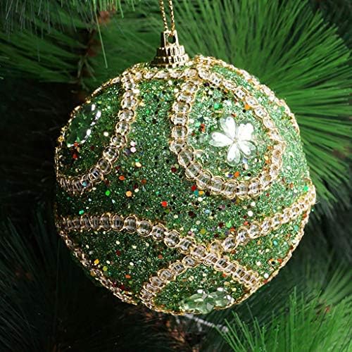 Ornament Ball Xmas 8cm Baubles Tree Glitter Rhinestone Decoration Božićni ukras visi staklenom