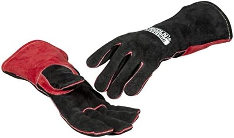 Lincoln Electric womens Jessi Combs ženske rukavice za zavarivanje MIG Stick, crne, crvene,