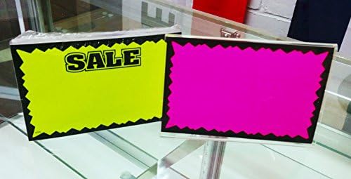 5.4 x 6.9 Prodaja pravokutnih fluorescentnih karata za maloprodajne potpise - Multi-Pack - 100