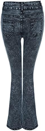 Plus veličina na pantalonama džepne lepršave farmerke široki struk ženske visoke nogavice ženske farmerke na Traperu