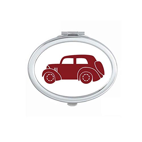 Geometrijski Klasični Automobili Red Outline Ogledalo Prijenosni Sklopivi Ručni Makeup Dvostruke Strane Naočare