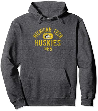 Michigan Tech Huskies Vintage 1885 Logo zvanično licencirani pulover hoodie