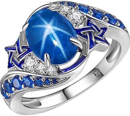 Prstenovi prstiju simulirani opal cz modni ovalni oblik prsten ženskog vjenčanog nakita od srebrnog angažmana
