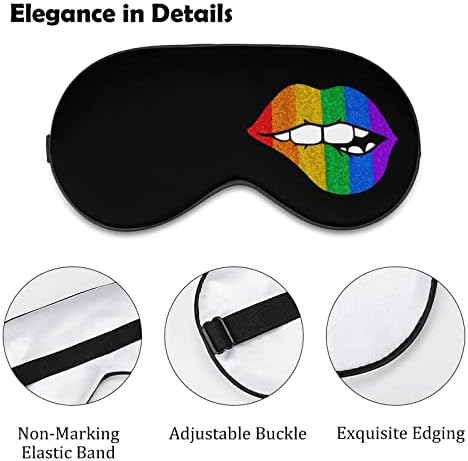 Gay Pride Glitter usne spavanje maska ​​za oči Soft Eye Covers Blokiranje svjetla za povezivanje sa