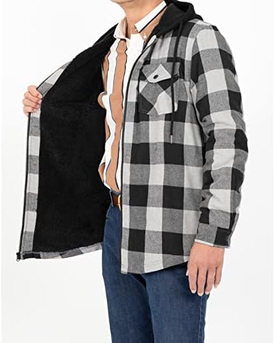Zenthace Muška Sherpa obložena kariranom košuljom s punim patentnim zatvaračem