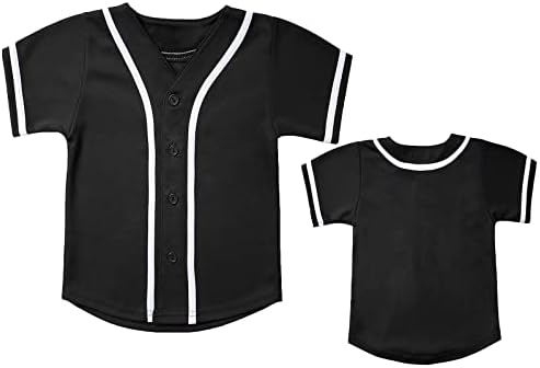jeecoin Dječiji Bejzbol dres dugme dole uniforme majice Hip Hop Hipster običan Softball aktivne majice za dječake
