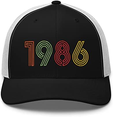 1986. vezena uniseks Retro Kamionska kapa za 37. rođendan, 37 godina stara bday kapa poklon