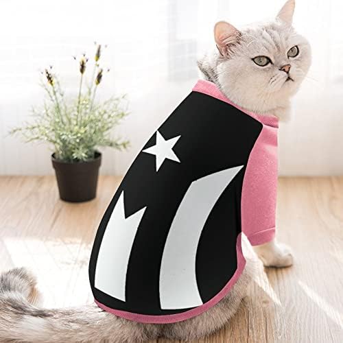 Funnystar Portoriko Crna zastava Pride Pride Ispis Dukserica sa pulovernim puloverom za pse za pse mačka sa