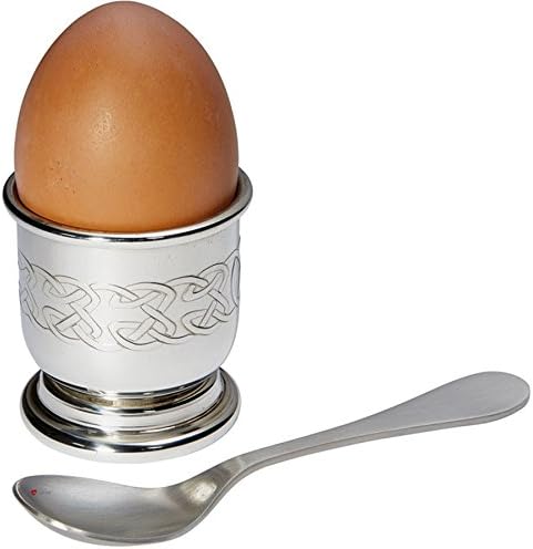 I LUV LTD čaša za jaja za krštenje i kašika reljefni Keltski dizajn