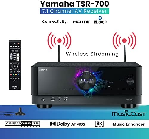 Yamaha TSR-700 7.1 kanalni AV prijemnik, Dolby Atmos sa 8K HDMI, MusicCast, Rx-V6A uporediv i Microtella