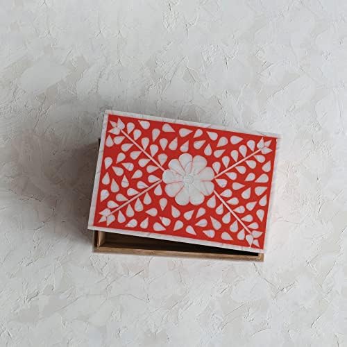 Kreativni zadružni dekorativni mješani materijal za pohranu rogova, crvena i bijela kutija, narandžasta