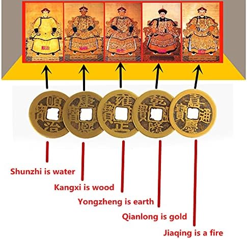 Xhbts japanski omamori amulet dobre sreće čari viseći Sachet i 5 kineskih feng shui kovanica 2 kovanica